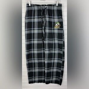 Oregon Ducks women’s Black and Gray Plaid light flannel pajama pants Size small